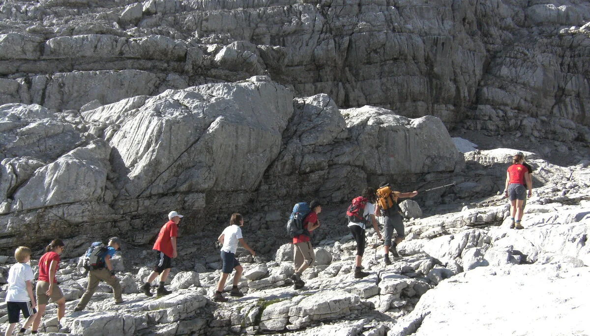Beim Klettern in den Loferer Steinbergen | © Drexler Magarete