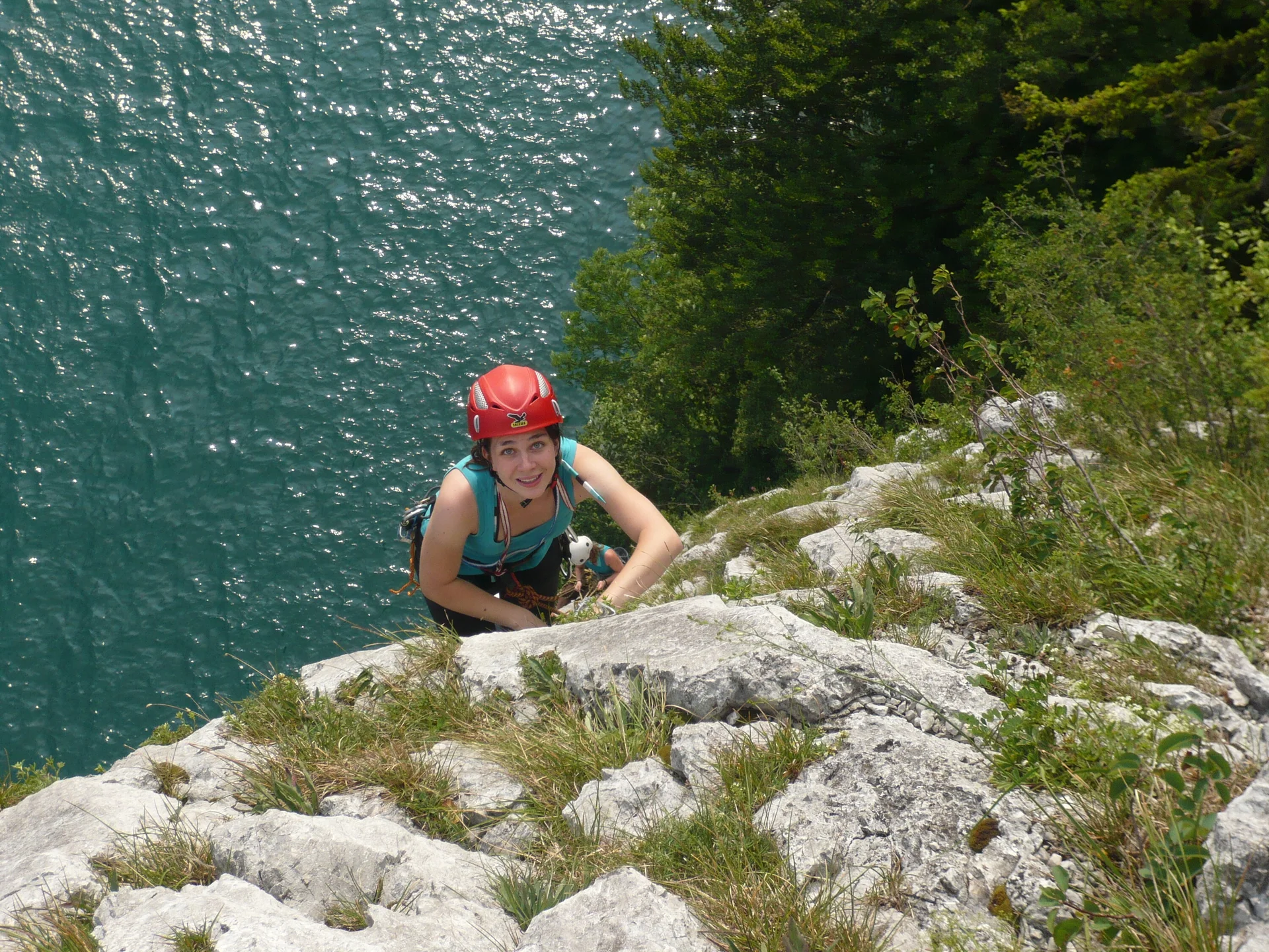 Beim Klettern am Wolfgangsee | © Drexler Magarete