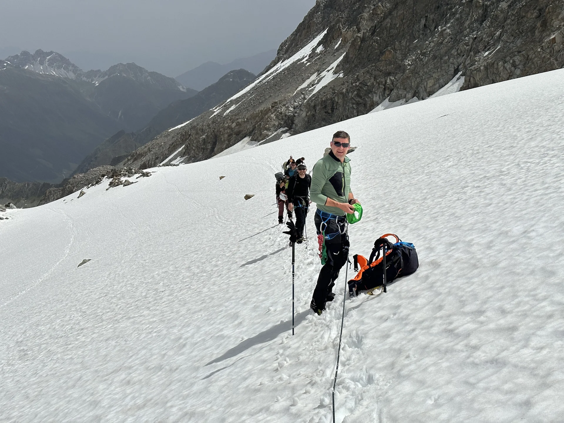 Steigeisen gehen, Anseilen am Gletscher, Innere Sommerwand | © Ernst Konrad