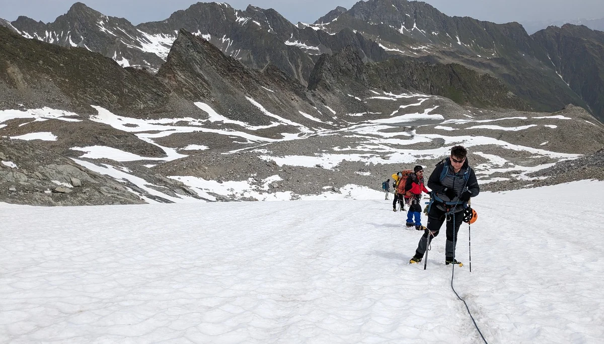 Steigeisen gehen, Anseilen am Gletscher, Innere Sommerwand | © Ernst Konrad
