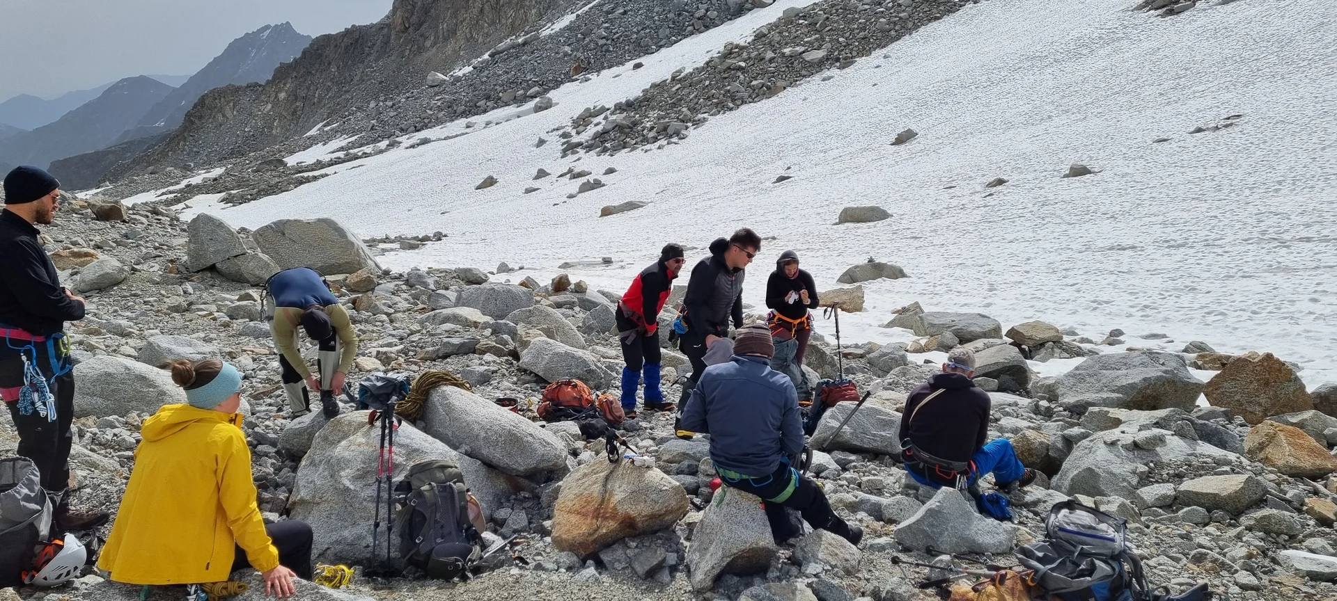Steigeisen gehen, Anseilen am Gletscher, Innere Sommerwand | © Ernst Konrad