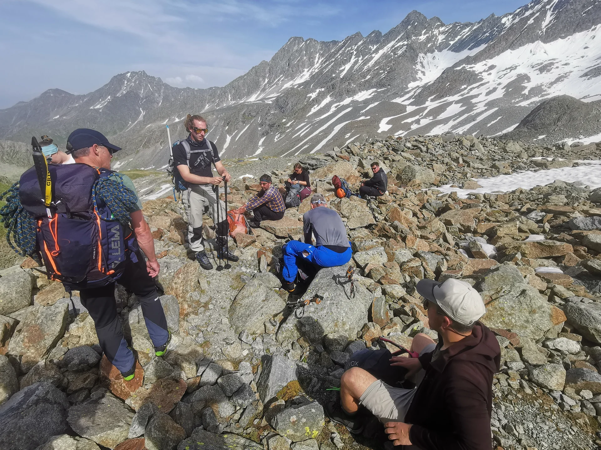 Steigeisen gehen, Anseilen am Gletscher, Innere Sommerwand | © Ernst Konrad