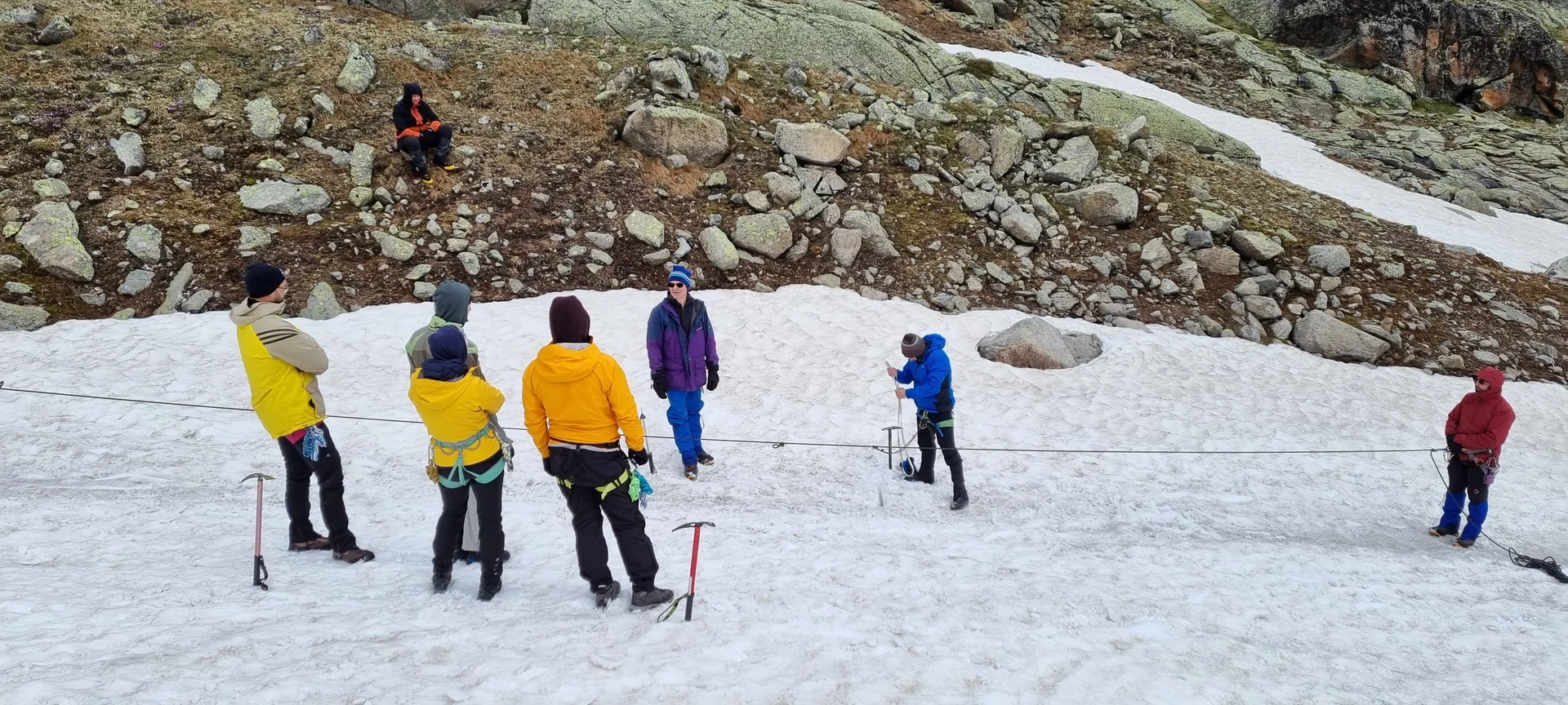 Spaltenbergung, Rutschversuche | © Ernst Konrad