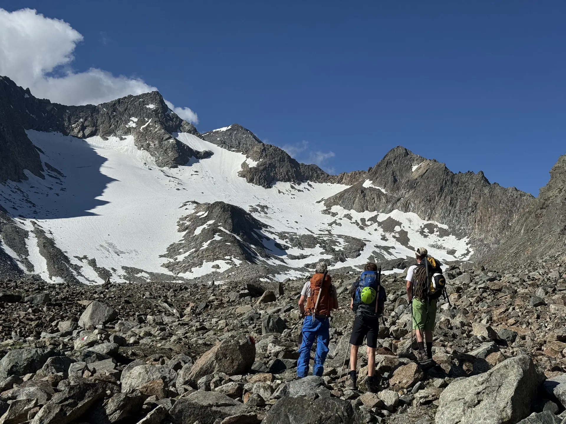 Gletscherkurs des DAV Dingolfing bei Kaiserwetter | © Ernst Konrad
