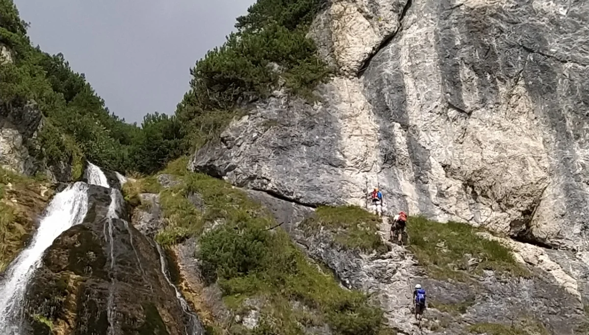 5 Gipfel-Klettersteig, Dalfazer Wasserfall | © 5 Gipfel-Klettersteig, Dalfazer Wasserfall